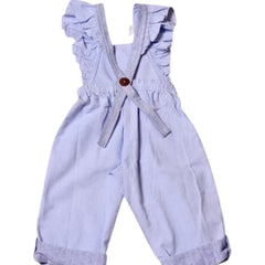 Frill Striped Dungarees for Girls