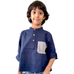 Patch Pocket Kurta Shirt for Boys