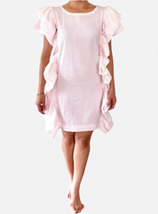 Side Frill Dress for Woman